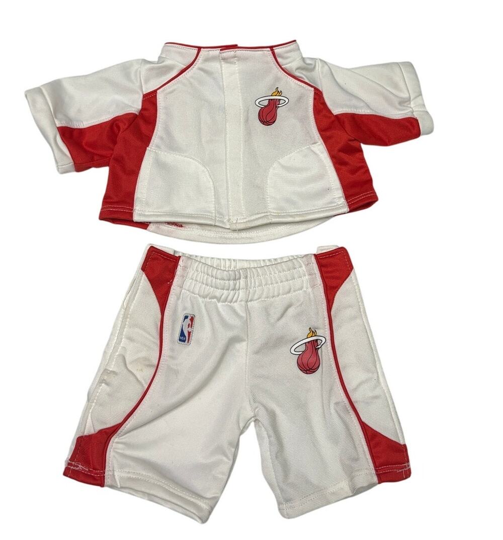 BUILD A BEAR Workshop Outfit - NBA Miami Heat Basketball Tracksuit Uniform